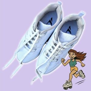 AGLOAT Retractable Sneaker Roller Skate Shoes – Size 6 – Pop-Out Wheels, Convert